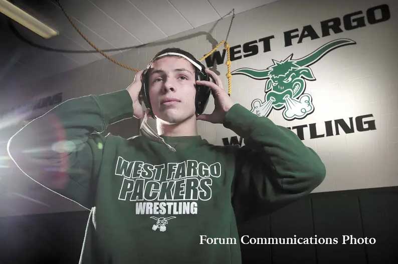 NDHSAA's tweet photo. NDHSAA Member School Alumni Feature: Jordan Shearer, former wrestling standout at West Fargo High | NDHSAA NOW: https://t.co/ni5e45p61r #NDHSAA #NDpreps https://t.co/LkzuMXEpAS