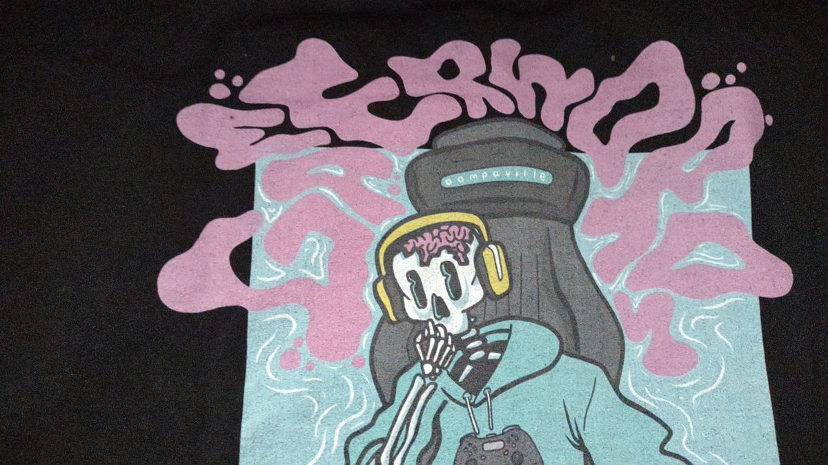 IvanInterrupted's tweet image. Got more of @oompaville &apos;s merch, I love the design of this so much.