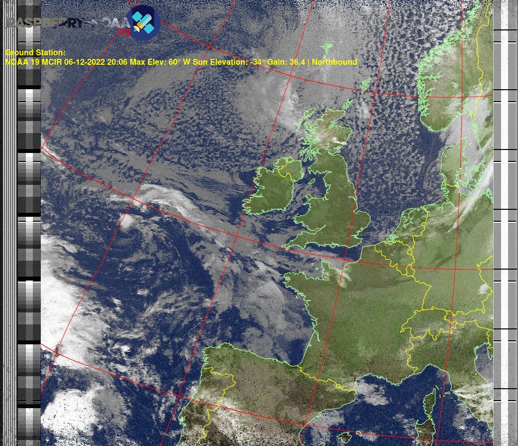 M0GIW's tweet photo. At #FinningleyARS we have been slowly building a #sat station, first #wxsat images this evening. More to do. #amsat #hamr @AmsatUK https://t.co/cPH3QsD7P5