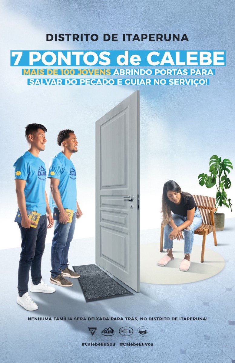 PrC_Augusto's tweet photo. #ContagemRegressiva para nossa Missão Calebe!
As duas últimas semanas de Janeiro serão abençoadas!
*ITaperuna, Bom Jesus, Porciuncula e Natividade serão terras de CALEBE!*
#VaiCalebe #MissãoCalebe https://t.co/5sVV3jTmgH