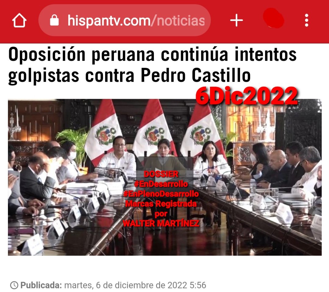 WalterDossier's tweet photo. Continúa golpismo contra el Presidente Pedro Castillo de Perú
En la "desesperación" por destituirlo, la oposición del Legislativo presentó una incompleta 3a moción de vacancia:
•No tiene los documentos que "probarían" la incapacidad moral 
•No contarían con los votos necesarios https://t.co/flXPA6DfNC