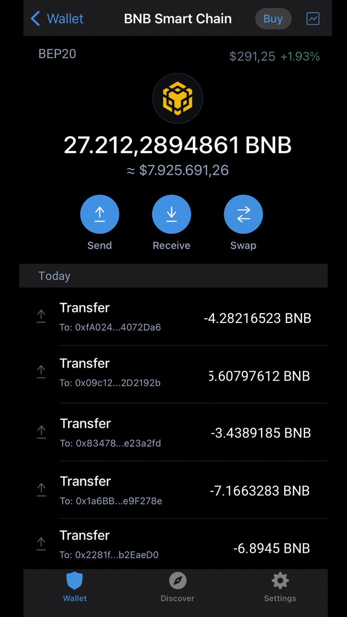 You will receive 500 USD $BNB Today

Hits 2500 ♥️ will Receive #BNB    Airdrop, to enter just like, follow and rt, Retweet pinned 📌 post.

Drop your BNB (Bep20) wallet address 🎁