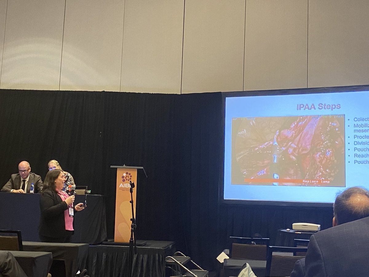 @EmilySteinhagen Masterful demonstration of IPAA creation. 1. traction/counter-traction to aid dissection 2. Lengthening tricks 3. Mesentery and pouch positioning 4. Test the anastomoses @IBDConference #AIBD2022
