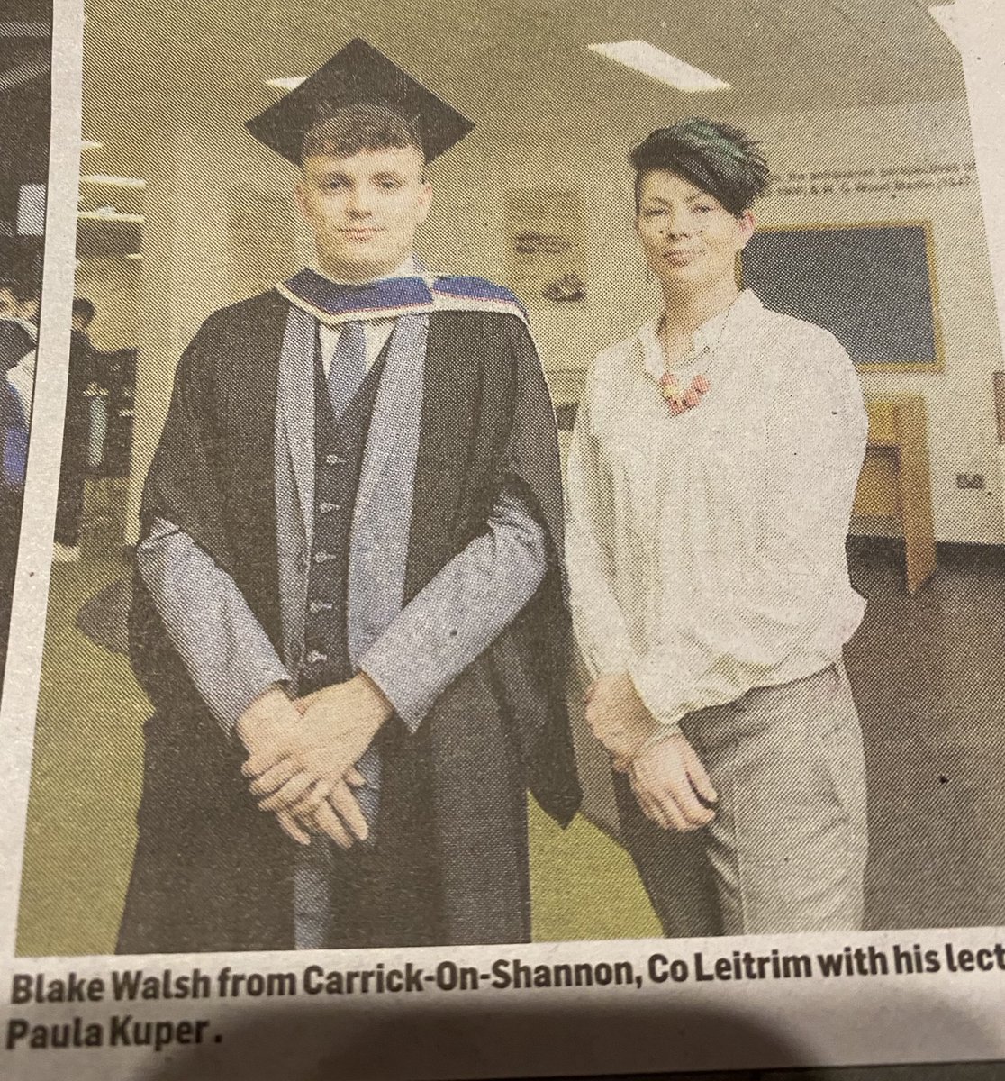 ITS_SportBus's tweet photo. Pics of graduation from the Sligo champion: Blake Walsh is currently working in  Subtropical swimming paradise in centreparcs longford forest. Victoria Matthew is completing a masters degree by research @atusligo_ie https://t.co/I38r9Y4NF8