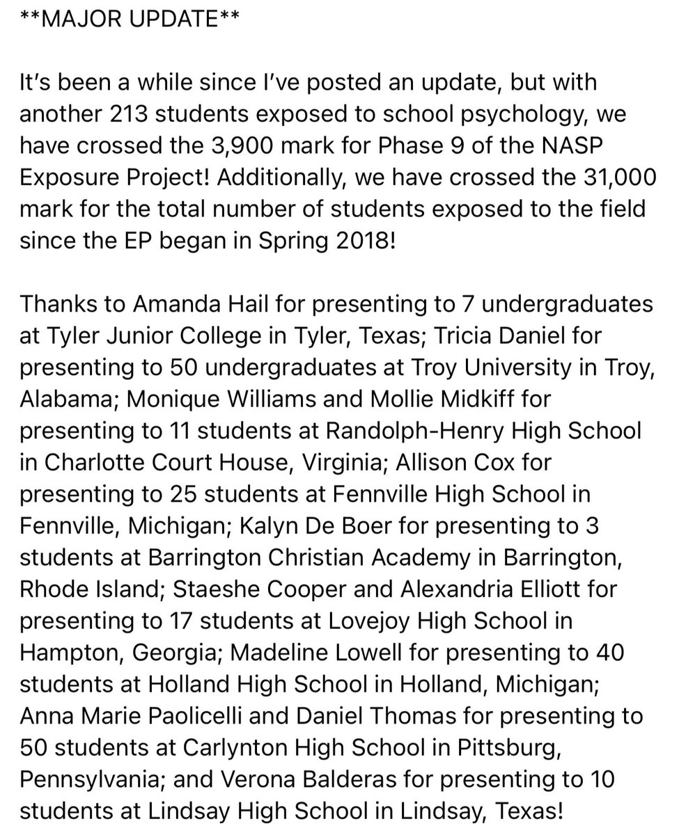 charles barrett (@_charlesbarrett) on Twitter photo We’ve crossed the 3,900 mark for Phase 9 of the <a href="/nasponline/">National Association of School Psychologists</a> #ExposureProject! And we’ve crossed the 31,000 mark for the number of Ss exposed to the field since the EP began! TY for your support! Materials: lnkd.in/eJFr3Au Submit Data: lnkd.in/ermZPf8 <a href="/allicox33/">web5people.eth</a> We’ve crossed the 3,900 mark for Phase 9 of the <a href="/nasponline/">National Association of School Psychologists</a> #ExposureProject! And we’ve crossed the 31,000 mark for the number of Ss exposed to the field since the EP began! TY for your support! Materials: lnkd.in/eJFr3Au Submit Data: lnkd.in/ermZPf8 <a href="/allicox33/">web5people.eth</a>