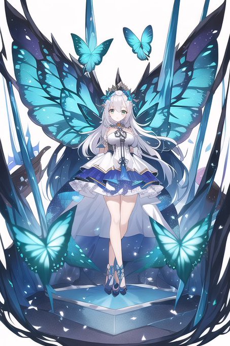 AIgacha SSR 魔女シリーズちちぷいさんで更新しましたー
#NovelAI 
#AIイラスト 
蝶の魔女 