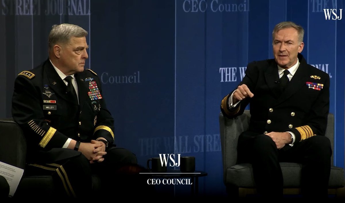 Pleased to join my US counterpart, General Milley, on stage at the  #WSJCEOCouncil in Washington to discuss Russia, China & the challenge to the world order.

My theme was the closeness of the UK/US alliance, the strength of our cohesion and the power of our global partnerships.