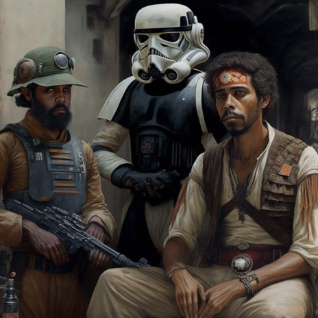 kristianbob's tweet photo. Le dije al AI que me hiciera Star Wars en un planeta boricua 😅 https://t.co/OgXFoPmeFb