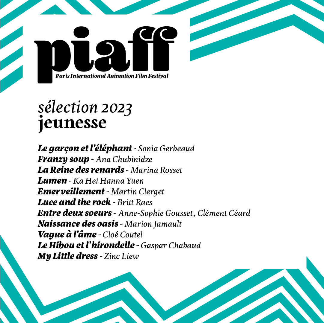 PIAFF 2023 - sélection jeunesse
Des films soigneusement choisis par <a href="/blackscreengirl/">MpM</a>