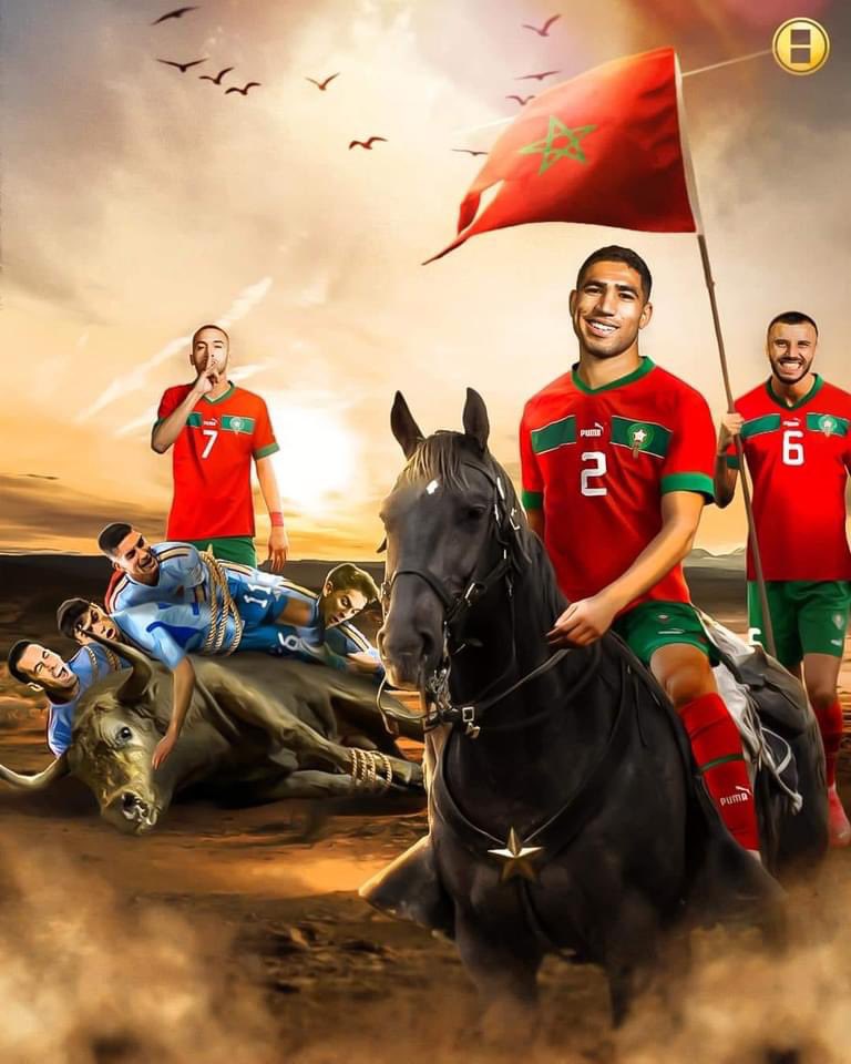 HElmaremie's tweet photo. الله اكبر.  الأسود وبجدارة.  الف الف مبروووك. المنتخب المغربي https://t.co/OSLvH7ATMg