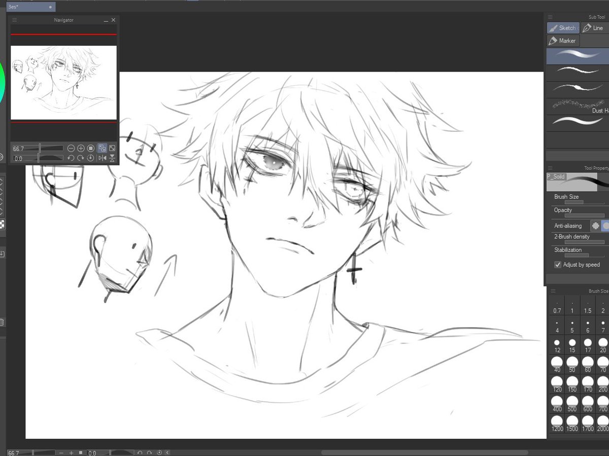 Livestream head study/ practice with friend today
Been a long while since the last time I used CSP 