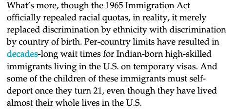 <a href="/POTUS/">President Donald J. Trump</a> #EAGLEAct which will remove Jim Crow Era national origins caps was passed by both the House &amp; Senate in 2020, was killed by Democrats in 2022. This is a simple change which will remove last vestiges of racism &amp; also relieve a lot of people from suffering.