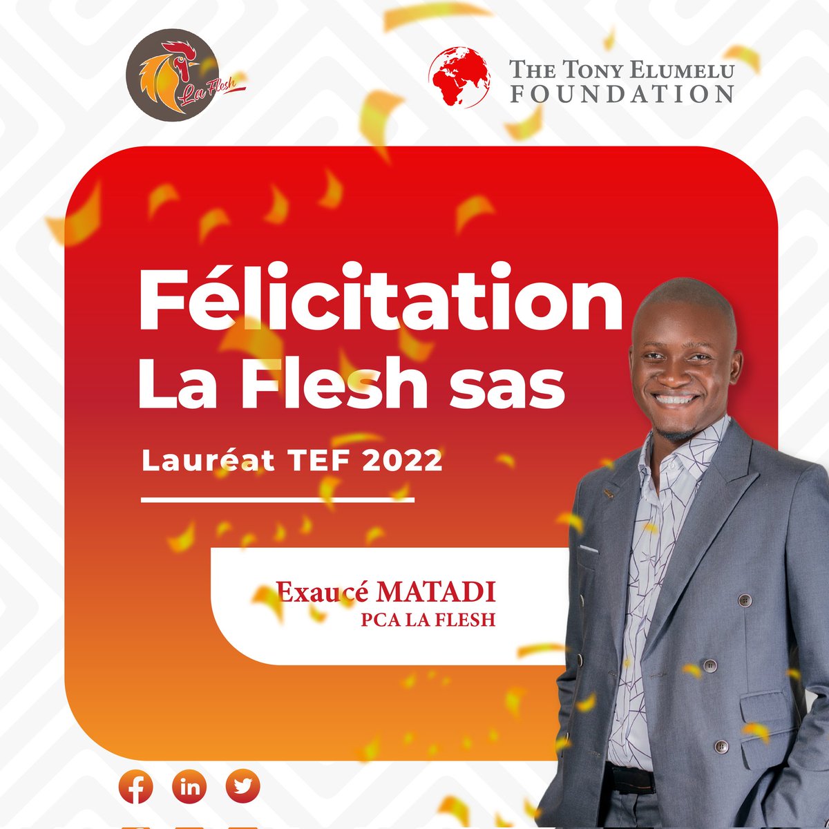 #Bravo #LA_FLESH #Lauréat #TEF2022
#CommunautéTEF #5kusd 
#DRC