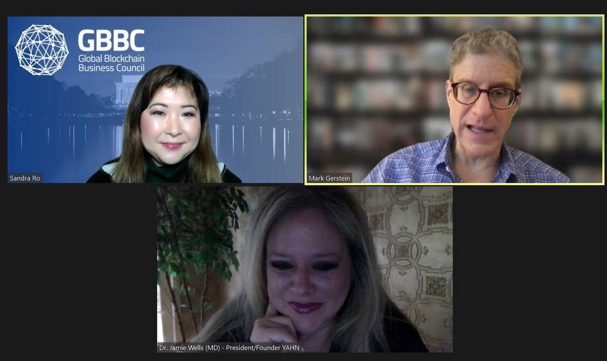 <a href="/YaleHealthSIG/">YALE ALUMNI HEALTH NETWORK (YAHN)</a> <a href="/jamiewellsmd/">Jamie Wells,MD,FAAP</a> <a href="/MarkGerstein/">Mark Gerstein</a> <a href="/srolondon/">Sandra Ro</a> <a href="/YaleMed/">Yale School of Medicine</a> Thank you, Dr. <a href="/MarkGerstein/">Mark Gerstein</a>, <a href="/YaleHealthSIG/">YALE ALUMNI HEALTH NETWORK (YAHN)</a> and GBBC's <a href="/srolondon/">Sandra Ro</a> for an insightful conversation into the world of blockchain and genomics! ⛓️🧬

Learn more 👇
papers.gersteinlab.org/subject/best/