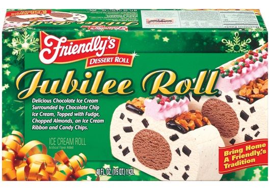 Snack_Memories's tweet photo. Friendly's Jubilee Roll (1975-2020): Essentially an ice cream sundae in log form--featuring chocolate and chocolate chip ice creams, fudge and nuts, this staple of the holiday season during the 80's and 90's was quietly discontinued due to "declining consumer interest" https://t.co/revb2Z2aSF