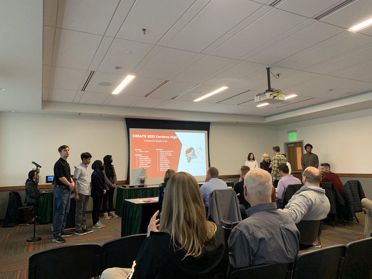 fcusdcte's tweet photo. CREATE Competition @ CSUS. Both Cordova and Folsom High Schools are presenting their projects. ⁦@FolsomCordova⁩ ⁦@Folsom_High⁩ ⁦⁦@cordovalancer⁩ ⁦@actecareertech⁩ ⁦@CHSEngAcademy⁩ https://t.co/vmXsR3fdEU