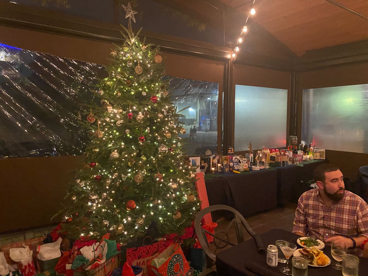 monkeeboy's tweet photo. 🎄All of the Monkees are still recovering from this year’s holiday party! We celebrated the year with good food, great raffle prizes, and supporting Brown Santa. This year’s party was especially lit when a piece of wrapping paper was briefly on fire. https://t.co/G1ZII68sUp