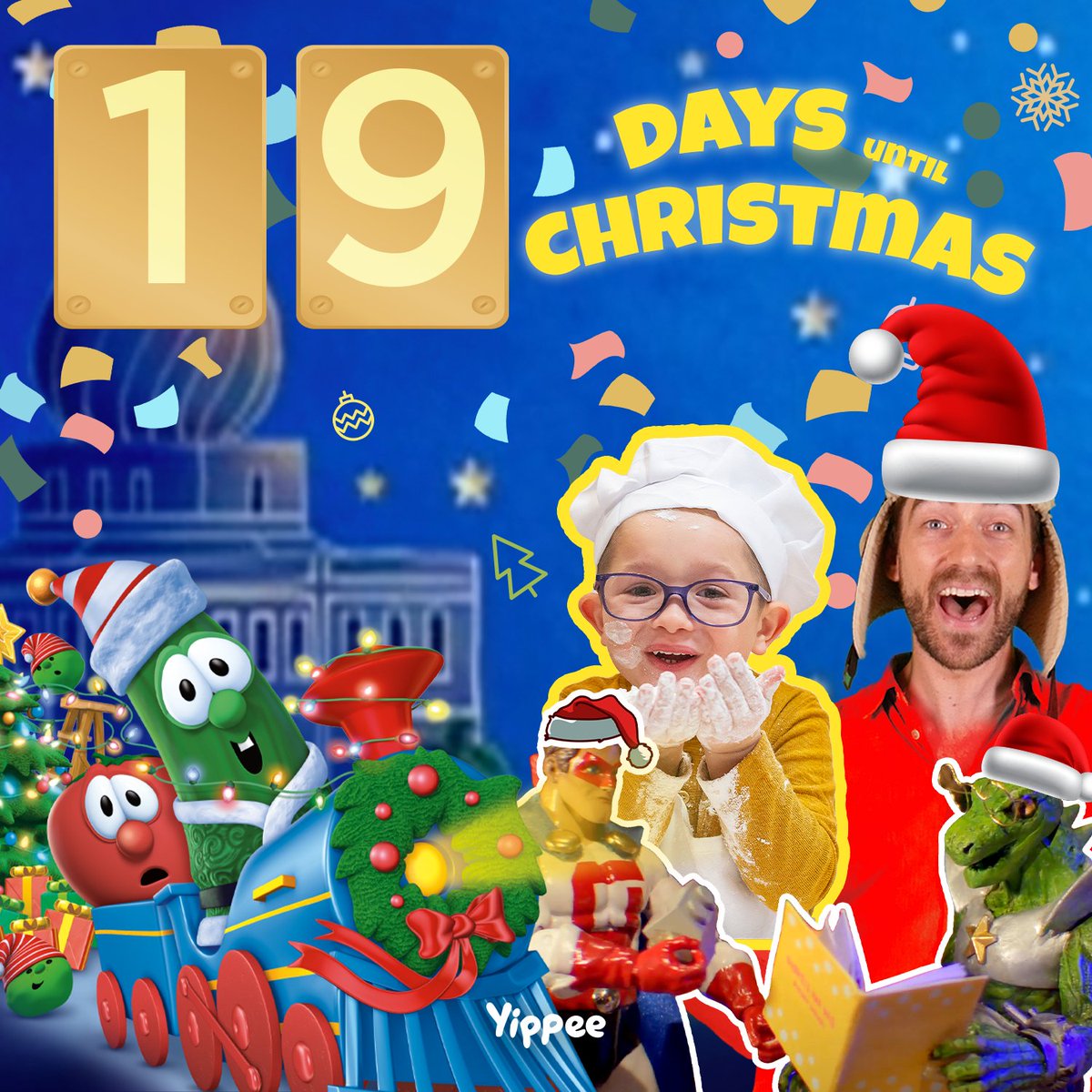 YippeeKidsTV's tweet photo. 19 days till CHRISTMAS....with Yippee! 👏 🎉

We're so excited to celebrate this holiday season with you at home. Merry Christmas! 🎄.⁠
.⁠
.⁠
.⁠
#Yippee #YippeeTV #StreamYippee #DownloadNow #YippeeApp #MadeFortheFamily #MadeForKids #SafeStreaming #NoAdvertsing https://t.co/jI0yOa5NQX