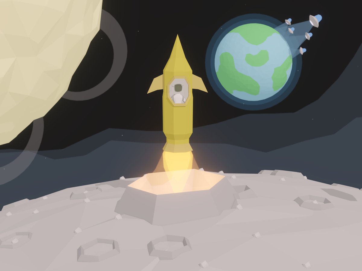 Here is my 3D re-creation of Robert's amazing drawing for day 6 of #KidsDrawRockets22 🌎🚀