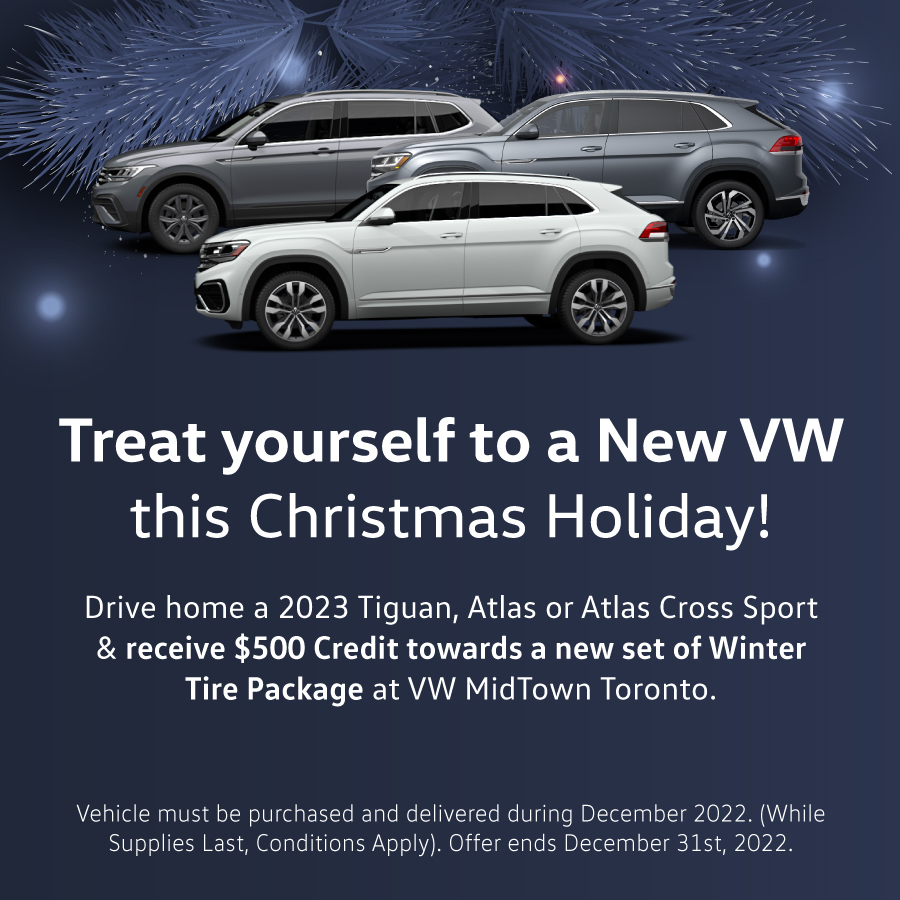 VWMidTown's tweet photo. 🎅🏽 We have the #VW that’s on your wish list! Gift yourself a 🎁 2023 Tiguan, Atlas or Atlas Cross Sport this Christmas &amp; 🎄 Receive a $500 Credit towards a new set of Winter Tires. https://t.co/V4YxKd6OZp
.
#VWSale #Volkswagen #Toronto #VWMidTown #TheHumberviewGroup #DriveHG https://t.co/IGSBcyIrmU