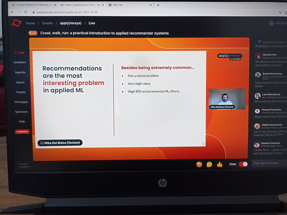 TheAshokKumar_'s tweet photo. An informative talk on applied recommender systems by CEO of @TectonAI at #applyconf event. ✌ https://t.co/J7CQmaU01X