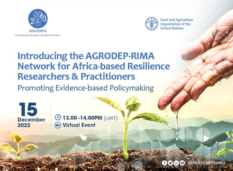 drskid's tweet photo. Join us on Dec 15th at 1pm GMT for the launch of the AGRODEP-RIMA Network! An initiative operationalized by #FAO and @AKADEMIYA2063, as part of the broader support to the #AUC for #resilience in #Africa. We look for African researchers, students, gvmt officers, practitioners https://t.co/P9c5ESTlyf