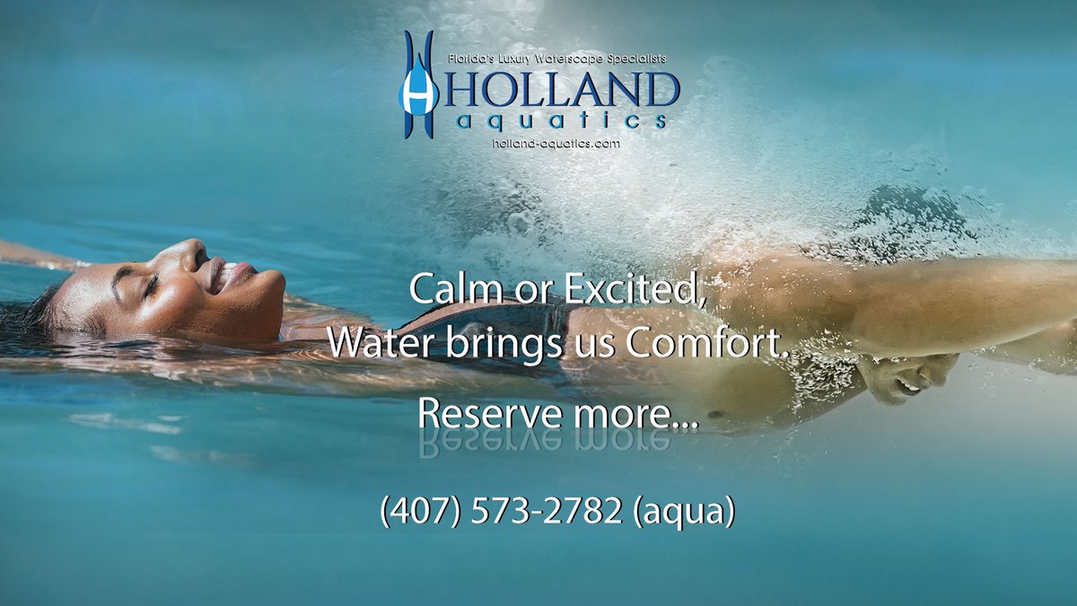 Calm or Excited, Water brings us Comfort. Reserve More, call Holland Aquatics Waterscape Design | Build today (407) 573-2782 (AQUA).

#waterscapes #luxurywaterscapes #luxuryflorida #floridawaterscapes #luxurydesign #pooldesign #poolbuild