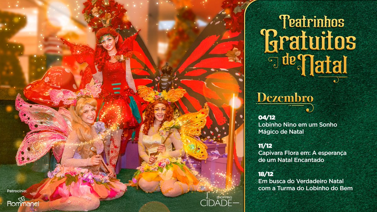 Shopping_Cidade's tweet photo. O Cidade Kids neste final de ano está mais do que especial. Os teatrinhos mais queridos de domingo chegaram com temáticas especiais de Natal e garantem a diversão para a Criançada, além de muita magia e alegria nesta data tão especial.

Saiba mais https://t.co/qwSOs43LCj https://t.co/35NnJ3K3tb