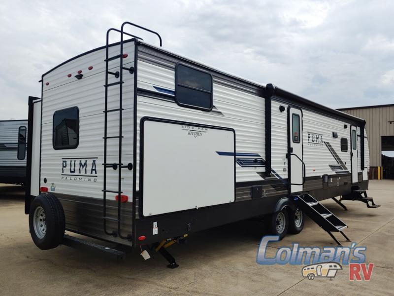 Colmans_RV's tweet photo. We love the all-new 2023 Puma by Palomino 31QBBH 🤗 This bunkhouse RV sleeps 10, has two slides, an outdoor kitchen, and so much more! 
For more info: https://t.co/MZ9Jw7qmRF https://t.co/zud8AmeVJ4