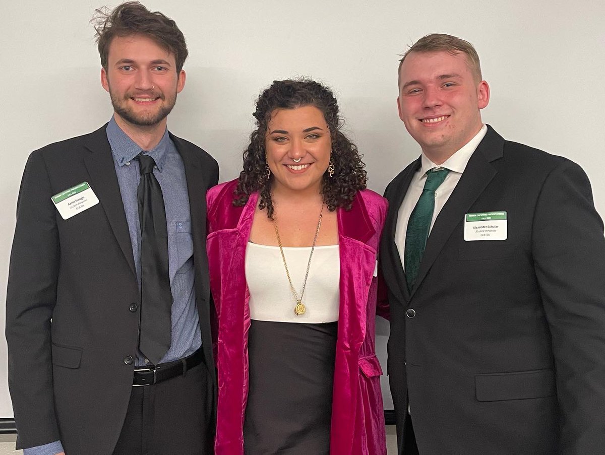 As part of the Senior Seminar Capstone course, students prepare a presentation discussing their personal brand and preparedness for their careers after graduation to judges from the industry.