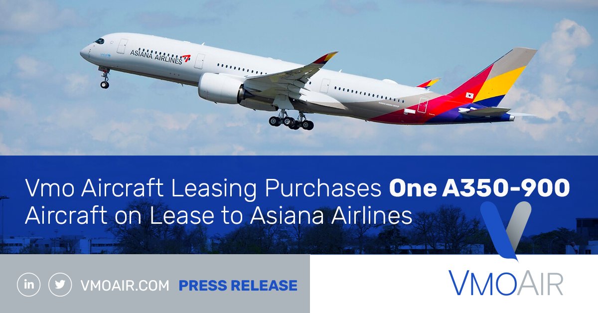 @VmoAir has completed the purchase of one <a href="/Airbus/">Airbus</a> A350-900 aircraft ABC Leasing. The aircraft is on lease to South Korean carrier @ Asiana Airlines and was delivered to the carrier in early November #airlines #aircraftleasing #aviation #AsiaPacific vmoair.com/vmo-aircraft-l…