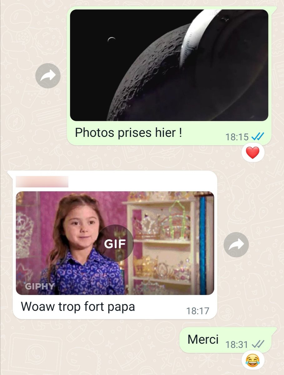 Quand ta fille croit que t'es super balèze en #astrophotographie ! 😅