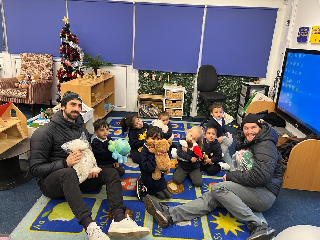 Delighted children in EYFS when <a href="/PanthersIHC/">Nottingham Panthers</a> visited with donations of cuddly toys for every child - thanks to the annual Panthers Teddy Toss
