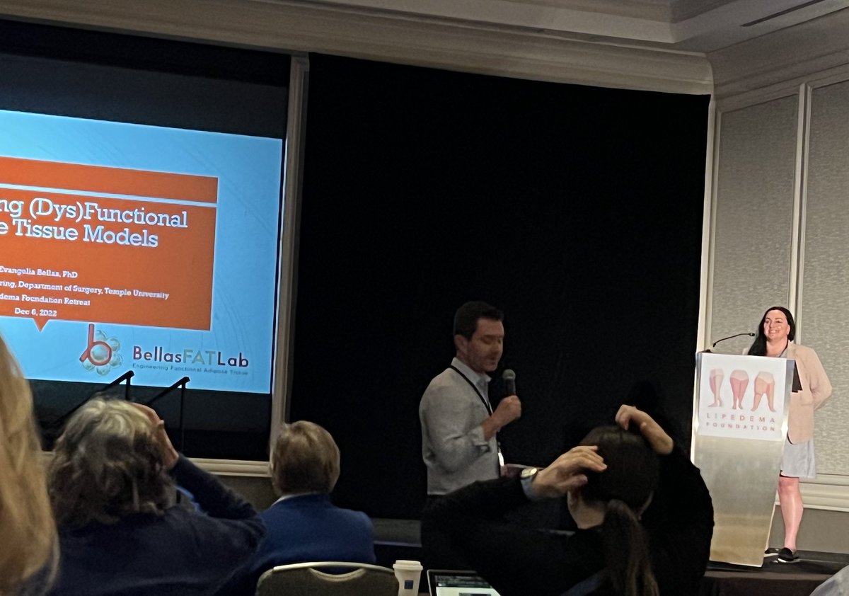 Farsh_G's tweet image. Exciting talk at @LipedemaFndn by Leah Bellas @BellasFATLab on building functional and dysfunctional adipose tissue models! w/@guyeakin @KelseyHCollins