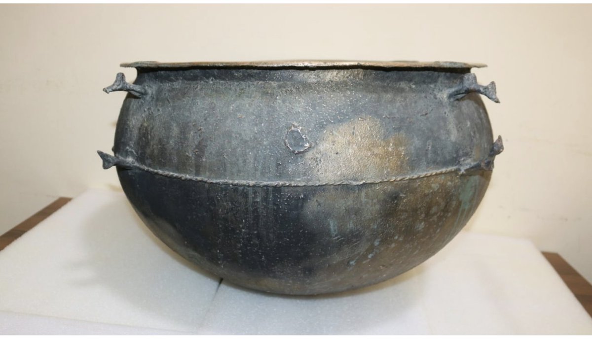 Real story: a guy from Samarkand region has found a bronze pot while digging in his garden. He was happily cooking in this pot for 29 years. By a lucky chance recently some scientists have seen it. And it is appeared that pot is a super rare thing of Sak nomads. 2nd century AD.