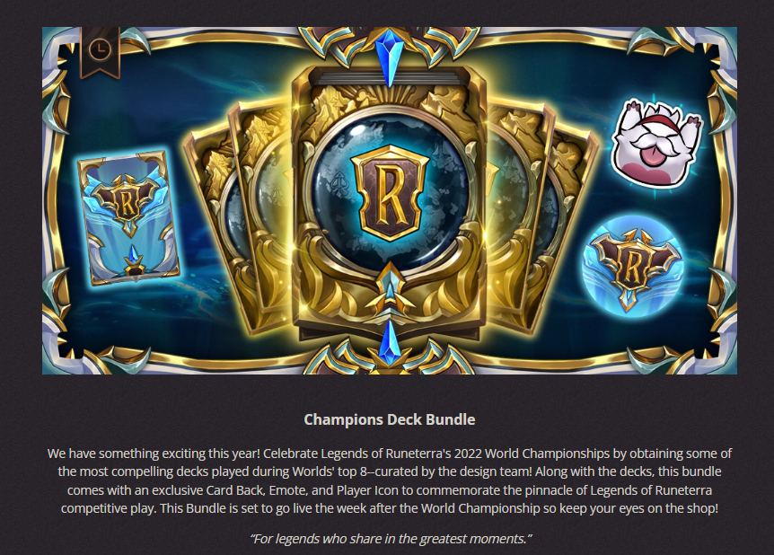 The Cardback is available to everyone in this bundle, would of love to seen this as a crowdfund for worlds to add to the prizepool
