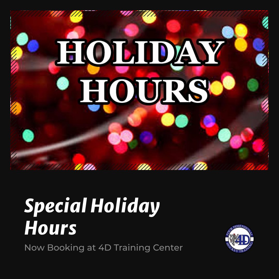 MarkN713's tweet photo. 4D Hockey Center Holiday Hours🎅🎁 - https://t.co/zAh09sPIzA https://t.co/OlJ2IaZu2j