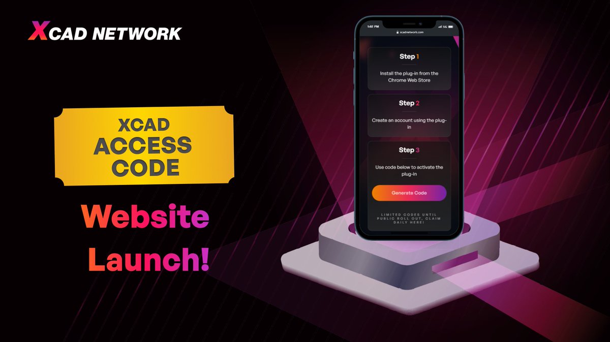 We are pleased to announce the website to generate access codes has gone live as we gear up towards the launch of fan tokens! 

A limited number of codes will be released daily, this will increase as we roll out fan tokens later this month. 

Website: xcadnetwork.com/plugin