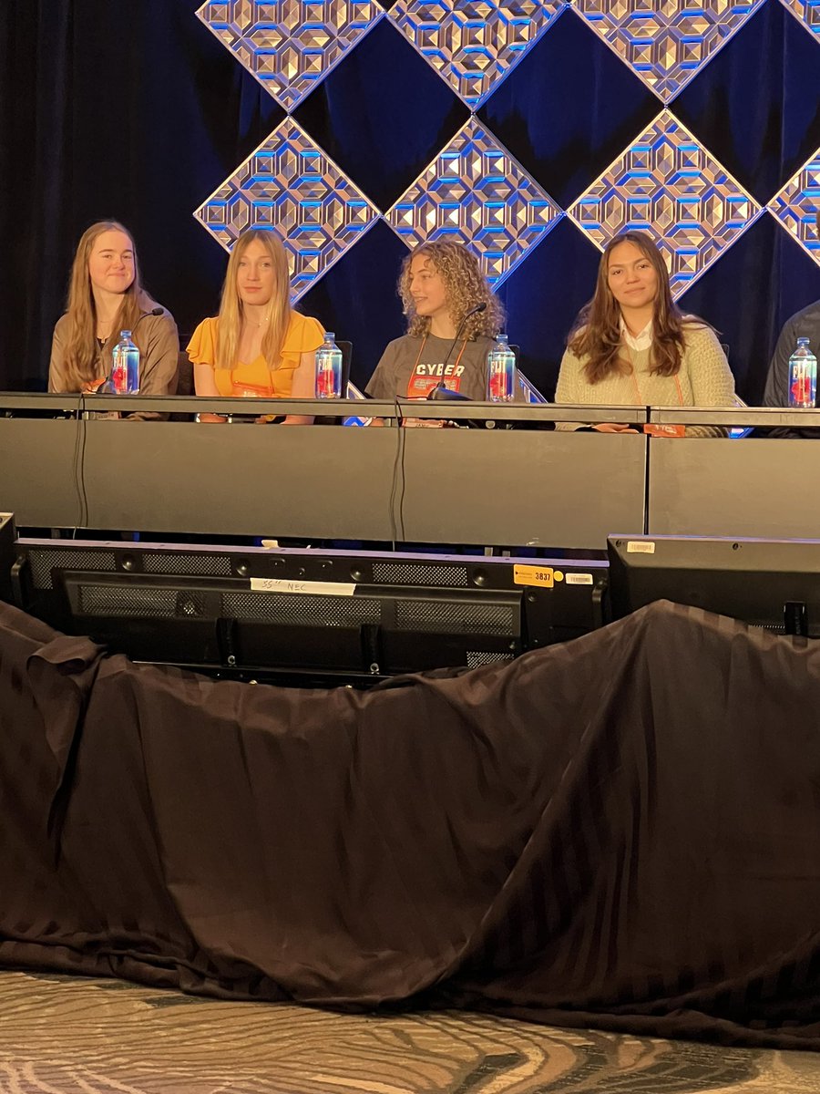 Our Cyber Knights speaking on a student panel here at #NICEK12 #CyberEdCon Sharing all the amazing stuff they are doing in #CyberSecurity <a href="/SpotsySchools/">Spotsylvania County Public Schools</a> <a href="/SpotsyHighIB/">乐动体育 亚美体育 AOA体育 沙巴体育 德扑圈 德州扑克 巴黎圣日耳曼 欧易 火币 区块链亚星视讯</a> <a href="/VaCyberRange/">Virginia Cyber Range</a> #girlswhocode #CyberVA <a href="/kristi_rice/">Kristi_Rice</a>