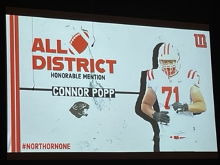 ConnorPopp6's tweet photo. My High School Football career is over but I am so thankful to end on such a high note. 
-- Lineman of the Year and All District Honorable Mention!! https://t.co/HbK9O3lHKI