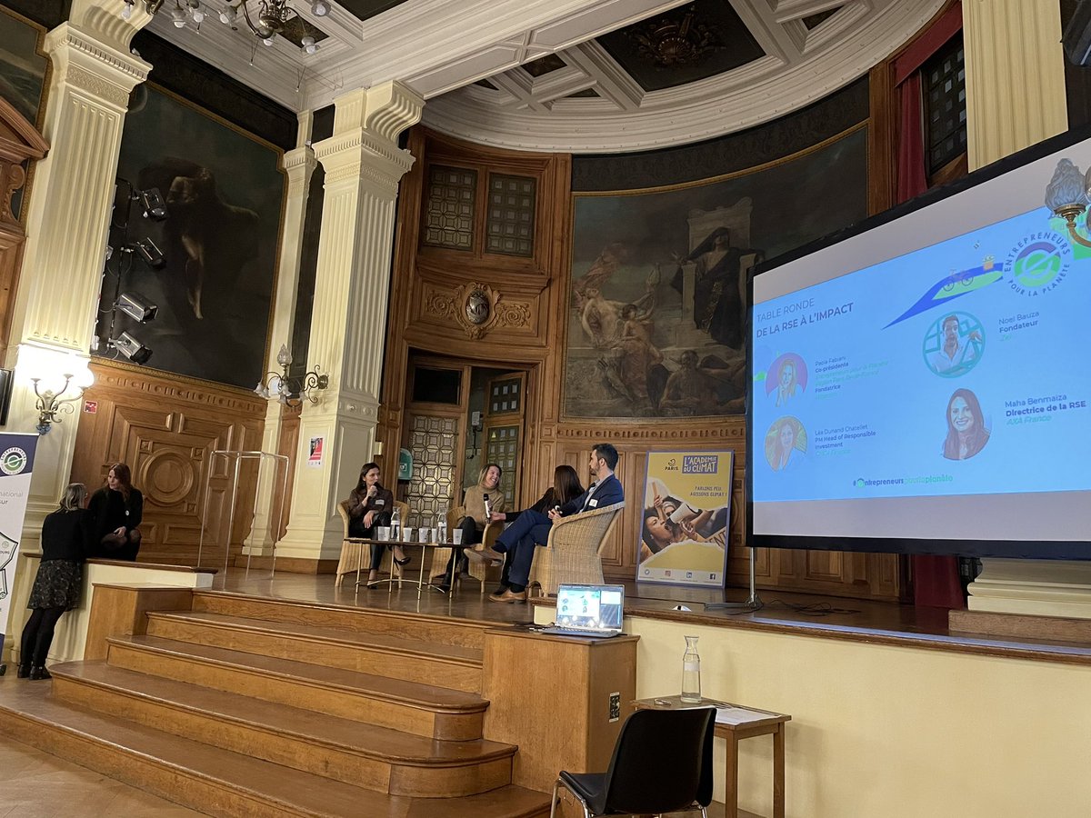 [Soirée annuelle Paris IDF] « De la RSE à l’impact » le grand défi des entreprises dans ce monde qui bouge. Table ronde <a href="/eplplanete/">Entrepreneurs Pour La Planète</a> avec <a href="/MahaBenmaiza/">Maha Benmaiza</a> @AxaFrance @Noel_Bauez <a href="/Zei_world/">Zei</a> <a href="/dnca/">DNCA</a> <a href="/PaoWisecom/">Paola FABIANI</a> <a href="/WisecomO/">Wisecom - Officiel</a>