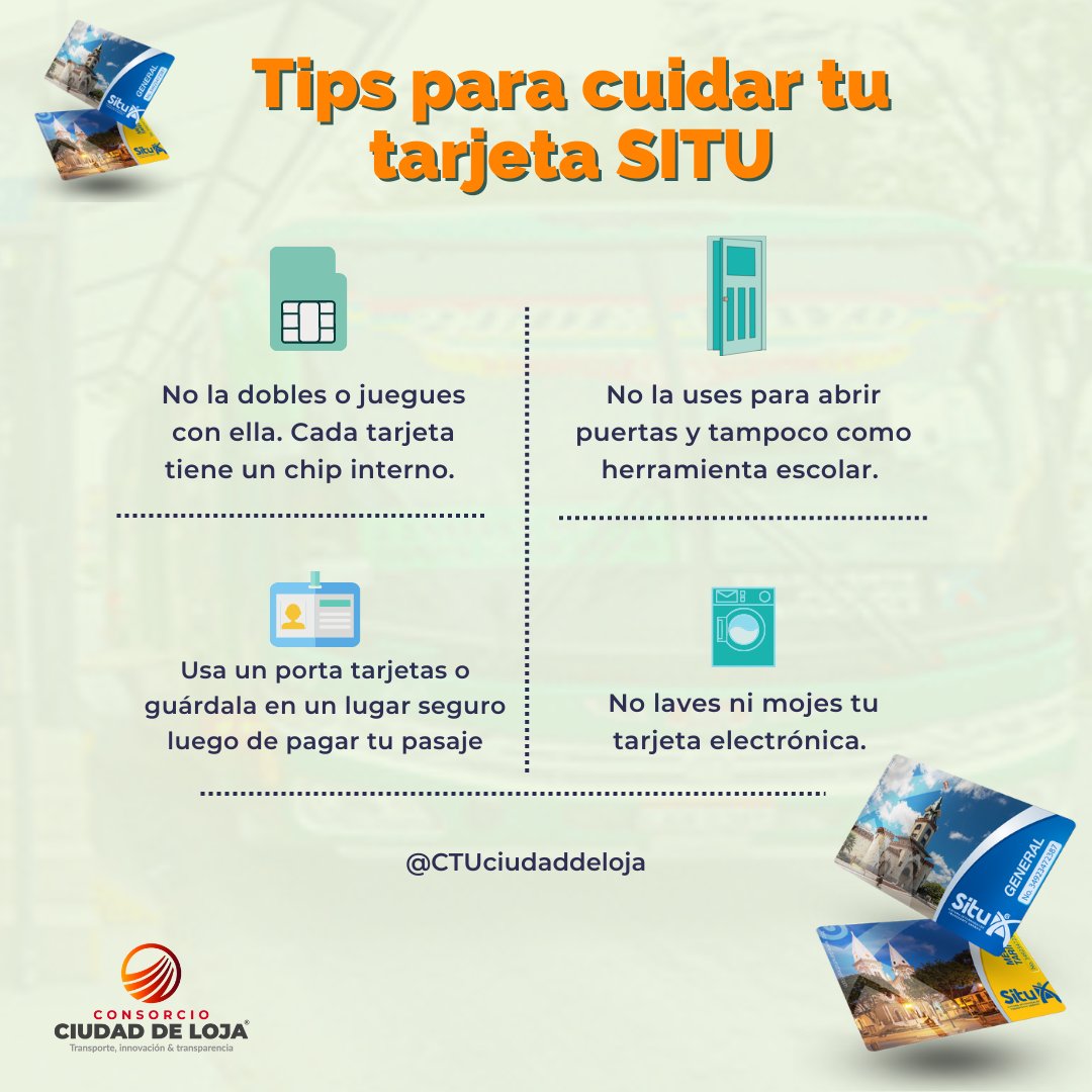 Usa tu #tarjetaelectrónica de manera adecuada. Aquí te compartimos algunos tips para que la conserves correctamente👇🏻