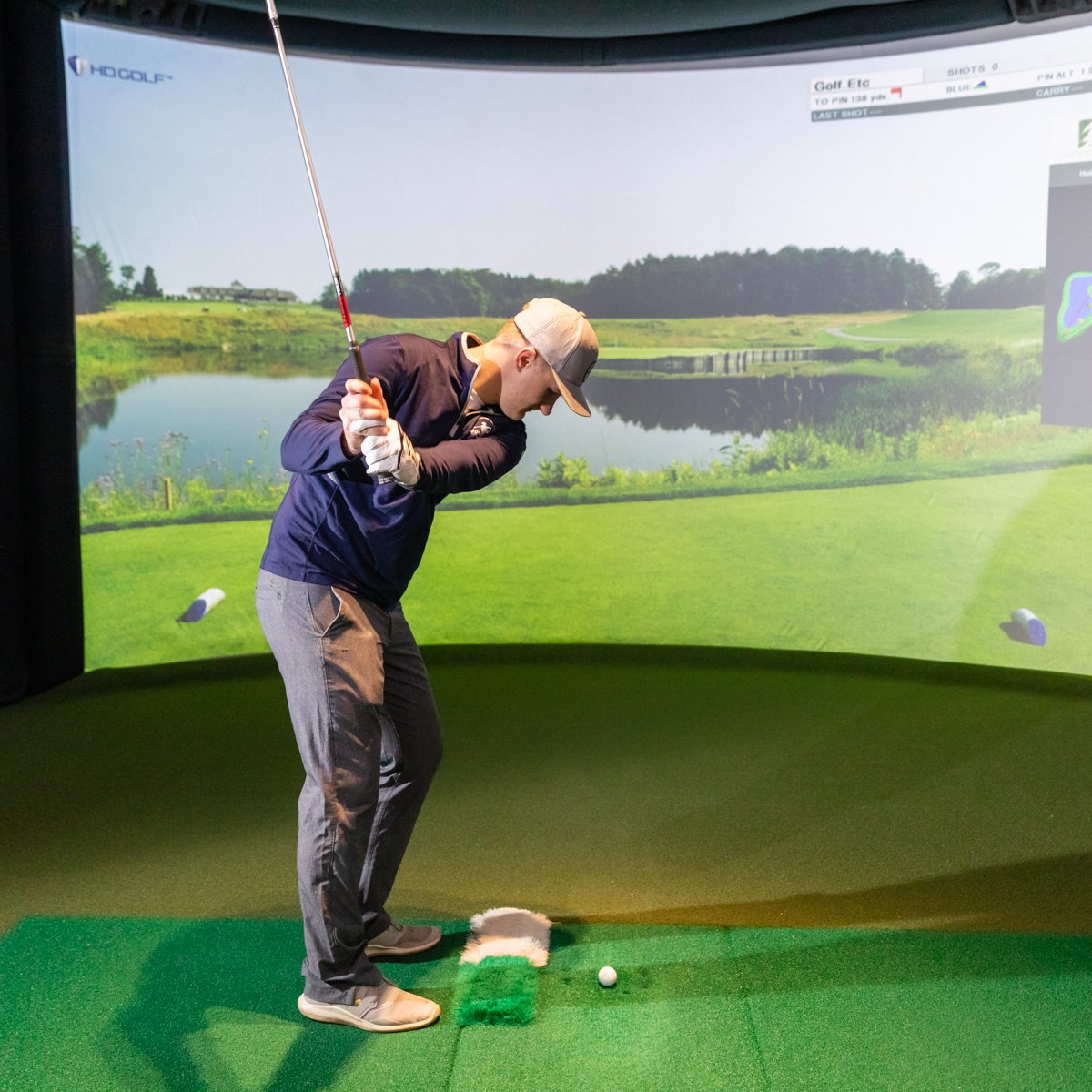 Winter months have you missing the game? Visit our website or give us a call at (701) 751-7070 to learn how to reserve our simulator for a round!
