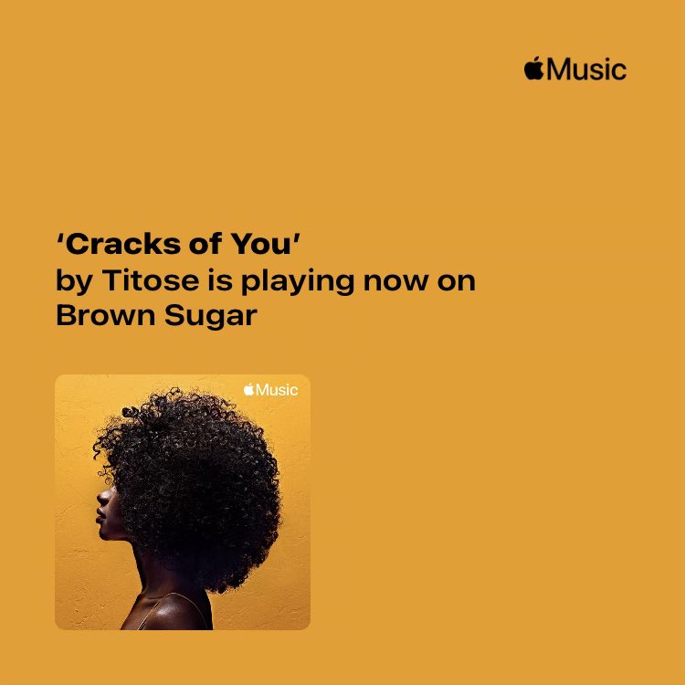 titose_official's tweet photo. Big thanks to @AppleMusic for featuring Cracks of You on these playlists🥺&amp; for making it Track of the weeeeek 🫶🏽&amp; if you're listening, thank you, I love u. Next year we apply pressure × https://t.co/drT8Z4GWo2