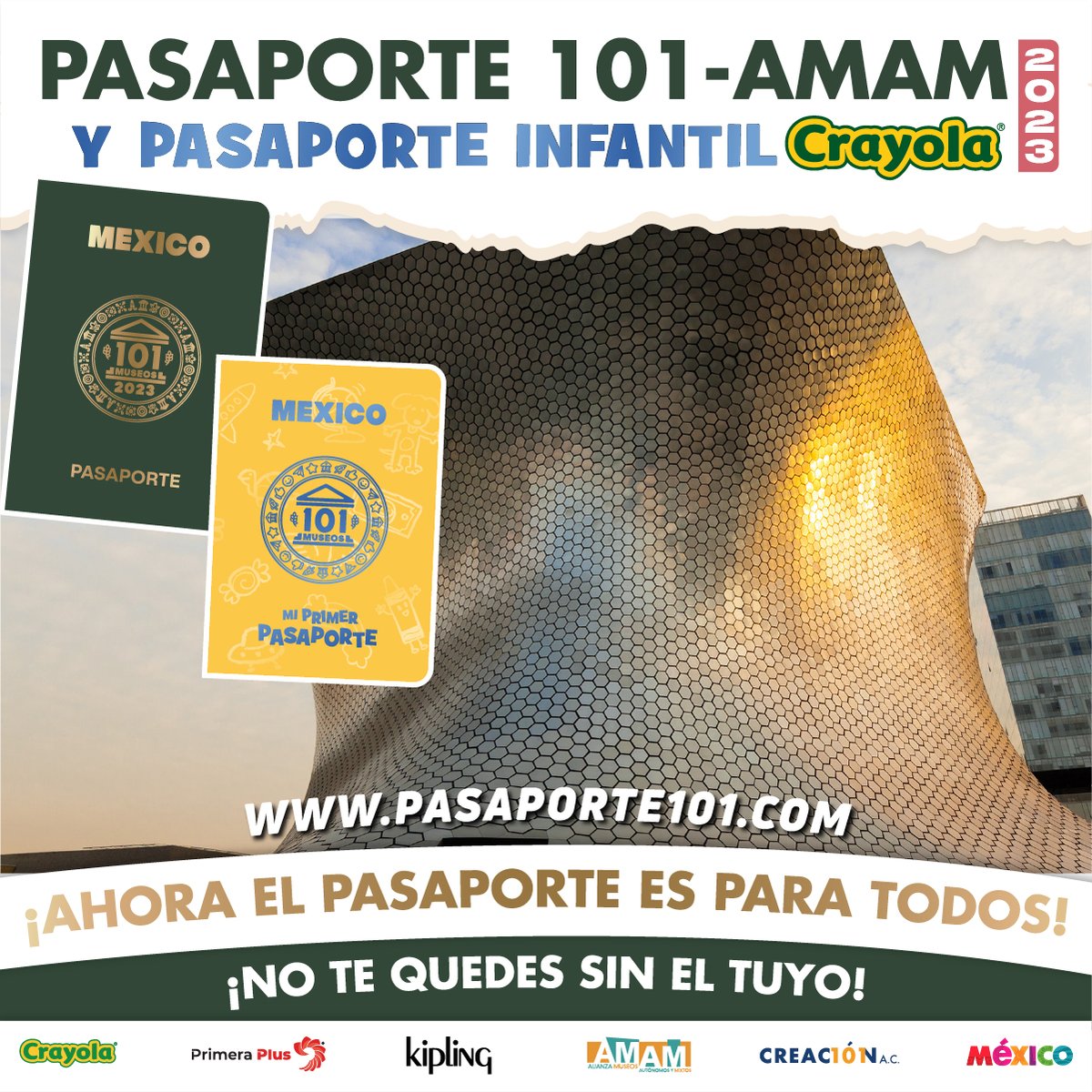¿Estas listo para aventurarte con la AMAM y <a href="/101museos/">101Museos.México</a> México?

Ya puedes obtener el Pasaporte Infantil o renovar el Pasaporte 101 - AMAM 2023, disfruta de tus #MuseosFavoritos, descuentos, promociones y mucho más.

Entra aquí para adquirir el tuyo: pasaporte101.com