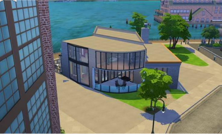 cosmicviber1's tweet photo. @TheSims i really gave myself a challenge on this one - a type of styled house i never make + diagonal walls + rounded walls! WHILE recovering from surgery😂 https://t.co/soCbYMT9fI