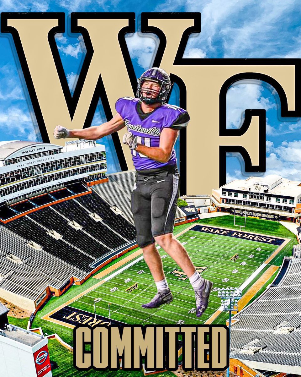 I’m very excited to officially announce that I am committed to Wake Forest University! #Deactown🎩<a href="/WakeFB/">Wake Forest Football</a> <a href="/Glenn_Spencer/">Glenn Spencer</a> @CdickC @VonteBritt <a href="/coachdavis67/">Derek Davis</a>
