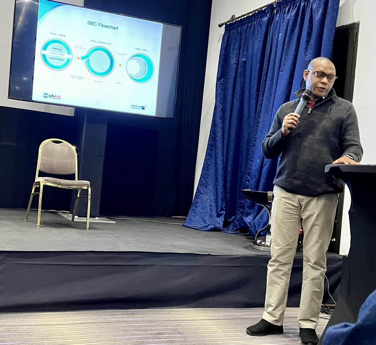 Dr. Shittu Abdu-Aguye, <a href="/BANigeria/">Breakthrough ACTION-Nigeria</a> Senior Deputy Program Director for Integrated Social and Behavior Change and Family Planning, explains how the project uses the SBC Flow Chart to design integrated programs to address complex challenges. #SBCCSummit
breakthroughactionandresearch.org/sbc-flow-chart/