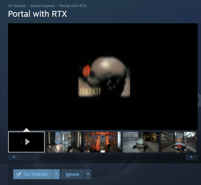 incrediblegonzo's tweet photo. @NVIDIAGeForce #PortalRTX https://t.co/YIYaQI8oSk