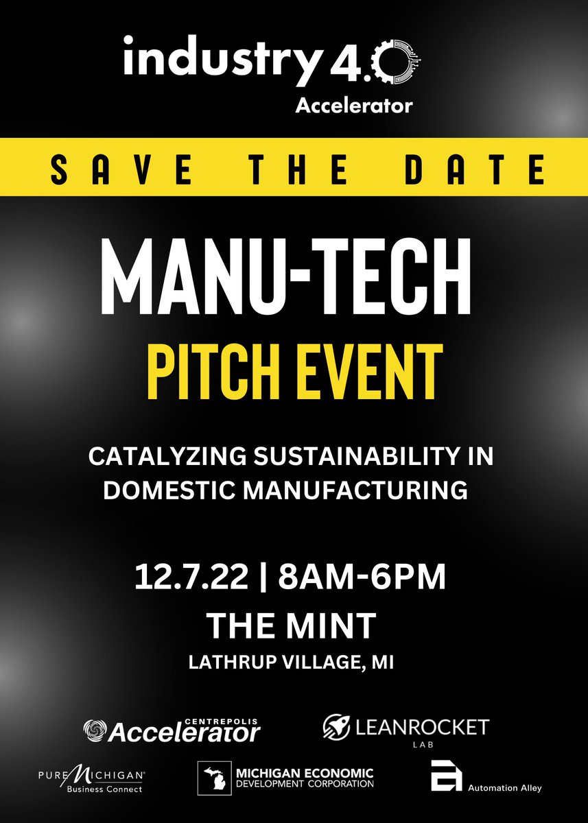 @InvisibleAI will be at The Manu-Tech 2022 Event hosted by the @Industry40Accelerator
Come visit us tomorrow, December 7th, at the Mint located in Lathrup Village.

We are very excited to be a part of this special event!

Thank you for hosting us <a href="/LeanRocketLab/">Lean Rocket Lab</a> <a href="/CentrepolisXLR8/">Centrepolis Accelerator</a>